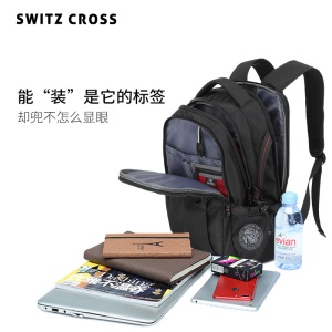 瑞士双肩包男士大容量休闲旅行背包商务电脑包2021年新款学生书包
